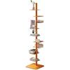 HFGHGDF Porta Libri, Libreria a 9 Ripiani, Scaffale in Acciaio al Carbonio con Direzione Della Ripiani Regolabili, 174 cm, Libreria Verticale Salvaspazio per Soggiorno, Cameretta, Studio, Ufficio(Orange)