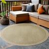 Carpetsale24 Tappeto da Esterno Impermeabile 120 cm Rotondo Verde - Tappeto Resistente alle Intemperie e Lavabile in Lavatrice - Tappeto per Terrazza, Balcone, Campeggio, Giardino