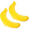 Sanixa PF12040_x2 - Set di 2 scatole per banane, in plastica, senza BPA, colore: giallo