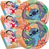 Unique Stitch Decorazioni per feste di compleanno per 32 - Piatti e tovaglioli Lilo and Stitch - 32 piatti piani e 32 tovaglioli - Forniture per feste