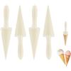 Hapivida Stampo per Cono Gelato, 23,5 cm Stampi per Corno Crema in Plastica Rullo per Cono per Cialde Gelato Fai Da Te Rotolo di Uova Porta Gelato per Fare Waffle (4 Pezzi)