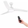 M mimotec - Ventilatore da Soffitto con luce Led Ivara Bianco 58W, Telecomando, Basso consumo, motore DC 34W+Luce Led 24W, 6 velocità,Silenzioso,3 Pale, inverno-estate, timer