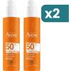 Eau Thermale Avene Avene Solare Spray Spf50 Bipacco Protezione Alta Pelle Sensibile 2x200ml