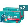 Gaviscon 250+133,5mg Antiacido Bipacco 2x24 Compresse Masticabili Fragola