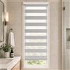 VOUNOT® Tenda a rullo doppia con fissaggio a morsetto senza forature, tenda a rullo doppia per finestre e porte, 45x150 cm, grigio