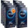 On) Condoms Preservativi My.Size Mix taglia 4, 57 mm, confezione risparmio, | 60 pezzi | Preservativi in 4 eccitanti varianti, con aroma, colore, protuberanze e classici