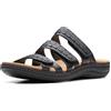 Clarks Laurieann Cove, Sandali senza tacco per Donna, Pelle Nera, 7 Wide