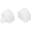 JANDEI - 2 Tappi Terminali per Profili in Silicone da 5 Metri per Strisce LED, Larghezza 10 mm, Forma Semicircolare 15 mm x 13 mm, Adatti per Uso Esterno, Bianchi