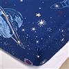 Chickwin Elastic Lenzuolo sotto Coprimaterasso Cartoni Animati Stampa, 100% Microfibra Materiale per Lenzuolo profondità 30cm - Letto Singolo Doppio - Vari Stile (Spazio Blu,180x200x30cm)
