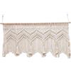 AZIDWERYQ Tende macramè per finestre, mantovana macramè intrecciata in corda di cotone da 52 x 21 pollici, mantovana corta Boho appesa a parete per cucina camera da letto bagno soggiorno balcone porta Boho