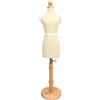 CAGUYLONA Manichino professionale regolabile per abiti da donna, manichino sartoriale con altezza regolabile, base robusta in faggio e corpo in tela per la realizzazione di modelli. (Stile 1)