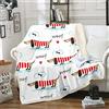 Loussiesd Coperta in pile per bambini con bassotto e sherpa, morbida e accogliente, per bambini e bambine, con cucciolo di cartone animato, coperta in peluche e copriletto Weiner a righe per cani, coperta