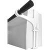 TechniPulse Set di 2 supporti per aste per tende, senza foratura o incollaggio, fissaggio su baule per tapparelle, altezza 14-24 cm, per asta per tende D20-28 mm, colore bianco, qualità francese