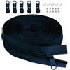 LHZHLE Nastro con cerniera in nylon #5 per cucito: LHZHLE rotolo continuo da 4 iarde di cerniere lunghe blu navy per tappezzeria