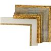 ITALIA CORNICI Maestri Artigiani - Cornice in legno da parete per Quadri tutte le misure, con Passepartout, Oro Argento Noce Azzurro (40 x 50 cm + passepartout, AZZURRO-ORO)