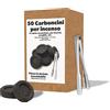 HYTAMA TOOLS Carboncini per Incenso 100% Naturali. Accensione rapida e duratura, 100/120 minuti, diametro di 33mm per Casa, Rituali Religiosi e Centri benessere confezioni da 50 e 100 (50 + Pinza)
