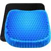 MF artSHOP Cuscino Gel Anti Decubito Per Sedute Prolungate, Ergonomico con Struttura a Nido d'Ape, Traspirante con Fodera Antiscivolo, Lavabile