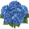 Hollyone Ortensia Grande in Seta - Fiori Artificiali Blu Scuro Come Veri per Matrimoni, Caffè, Casa, Cucina