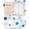 Tex family Coppia Tendine a Vetro Pois Blu Semitrasparenti in Bouclè con Tunnel per Astina - 2 Teli Made in Italy - COPPIA (2 TELI) CM. 60X150