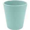 Generico Vaso Orchidea in Ceramica Liscia o damascato | VARI COLORI | misura 14x13 cm idea regalo (Turchese Liscio)
