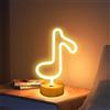 ENUOLI nota di musica di figura LED Neon Notte luce decorativa piedistallo Glowing Neon Marquee Iscriviti Luci della batteria/USB Operated Led Neon Signs Decorazioni per Dance Party Indoor Festival