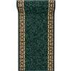 Mazovia Tappeto Antiscivolo per Corridoio - Passatoia Corridoio Classico Motivo - Tappeto a pelo Corto per Ingresso, Salotto - Certificato Oeko-Tex - Corridore a Metro - Verde 67x1300cm