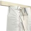 TENDAGGIMANIA Binario Tenda Soffitto/Parete Piatto Lunghezza 340 CM AVORIO con Giunzione Centrale -Ideale anche per Tende ad Onda - Bastone Completo di Tappi Laterali - Movimento Manuale