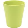 Generico Vaso Orchidea in Ceramica Liscia o damascato | VARI COLORI | misura 14x13 cm idea regalo (Verde Lime liscio)