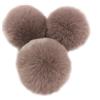 Duories 10 pezzi pompon 10cm pelliccia artificiale pelliccia di coniglio pompon di pelliccia, pelliccia artificiale pom pom palle di peluche pompon per fai da te artigianato cappelli ciondoli decorazione