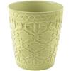Generico Vaso Orchidea in Ceramica Liscia o damascato | VARI COLORI | misura 14x13 cm idea regalo (Verde Lime Damascato)