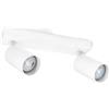 KOLORENO Lampada da Superficie Spoti - GU10 - Lampada da Parete Faretto x2 - Faretto da Soffitto in Alluminio - Bianco, 260x60 mm