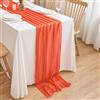 CHUQING Runner da Tavolo Chiffon Decorativa Runner Tavola Arancione
