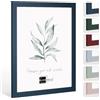 Bildershop-24 Cornice portafoto moderna stabile Paris, 33 x 70 cm, blu scuro, cornice intercambiabile, cornice per poster, puzzle