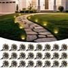 LOTMOS Luci Solari da Giardino, 24 Pezzi Sepolta Faretti Solari a Led da Esterno Impermeabile IP68, 8 LED Lampade Luce Solare da Terra Decorazione per Cortile Vialetto Prato Paesaggio, Bianco Caldo