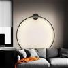 AstrizLamp Applique da Parete Interno LED, 80cm Nero Minimalista Cerchio Lampada da Muro per Soggiorno Dimmerabile Anello Luce Parete Illuminazione Indiretta Cablata, per Ufficio, Camera da Letto