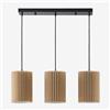SKLUM Lampada da Soffitto in Lino e Metallo a 3 Punti Luce Quintelia -