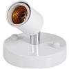 SEAFRONT Portalampada E27 Vintage Portalampada Girevole a 180° Lampada da Soffitto a Parete Portalampada per Lampadine E27 a Vite (Bianco)
