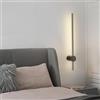 BAUFAS Lampade da bagno nere Luci di vanità girevoli a 350 ° in oro for bagno Applique da parete moderna a LED Applique da bagno spazzolata su specchio (Color : 3 color change, Size : 1pcs black 60cm)