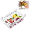 Huamirra Organizzatore per Frigorifero, 30,5 x 20 x 9,5 cm, 1 Pezzi Organizer per Frigorifero con 4 Scomparti, Organizzatore a Cassetto Retrattile per Frigoriferos, per Fridge, Cucina