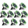 btfarm 10 Pezzi Luci Solari da Giardino, 8 LED Faretti Sepolta Solari a Led da Esterno, Impermeabile Faretto Lampade Solare da Terra per Prato Vialetto Paesaggio, Verde