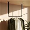 CLP Appendiabiti Fenton I Appendiabiti per montaggio a soffitto I Appendiabiti in metallo I per corridoi, armadi e camere da letto, Dimensione:60x60 cm