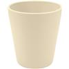 Generico Vaso Orchidea in Ceramica Liscia o damascato | VARI COLORI | misura 14x13 cm idea regalo (Avorio)