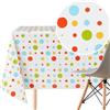 KP HOME PVC Tovaglia Plastificata Rettangolare 200x140 cm - Tela Cerata Tavolo fino a 6 Posti la Cucina - Tovaglia in Plastica - Modello a Pois Colorato per Bambini - Impermeabili Vinile