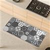 Comart - Tappeto Cucina Malaga - Passatoia 100% PVC - Antimacchia - Antiscivolo - Impermeabile - Tappetino Lavabile in Lavatrice - Corsia Moderna per Cucina e Corridoio - Cementine Grigie - 55x130 cm