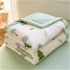 Odot Trapunta Piumino Estivo Reversibile, 4,5 Tog Trapuntino Copriletto Leggera Primaverile Coperta Trapuntatura Morbido per Letto Matrimoniale Una Piazza e Mezza (Albero dinosauro,150 * 200cm)