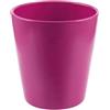 Generico Vaso Orchidea in Ceramica Liscia o damascato | VARI COLORI | misura 14x13 cm idea regalo (Fucsia Liscio)
