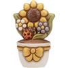 THUN - Vasetto Soprammobile con Girasole - Living, Arredare la casa - Idea Regalo - Ceramica - h 25 cm - Formato Grande