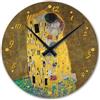 Giallobus - Orologio Linea Basic - Gustav Klimt - Il bacio - Legno Mdf - Basic 30x30 - Meccanismo silenzioso - Pronto da appendere - Orologi moderni