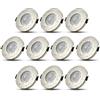 HiBay 10x 5W Faretti LED da Incasso per Cartongesso GU10,Bianco Neutro 4500K IP44 450LM Faretti LED Soffitto 220V,Diametro Foro 60-68mm,Faretto Incasso per Bagno