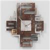 Giallobus - Orologio Bilay - Axia - Legno Mdf - Premium 25,5x30 - - 20 - Industrial - Artigianale Made in Italy - Silenzioso - Idea regalo - Moderni doppio livello